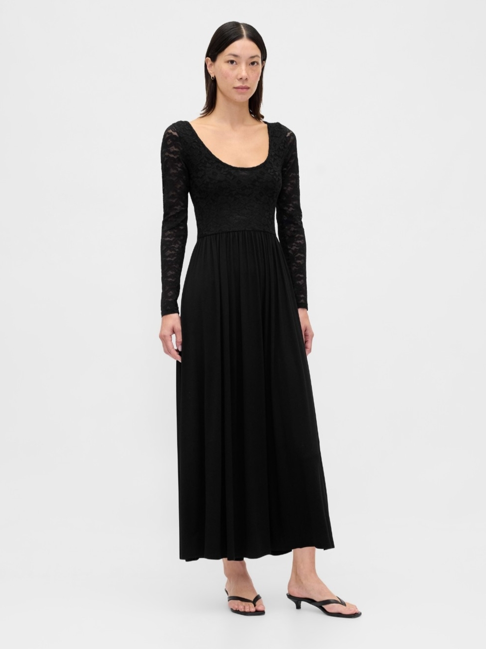 Gap Mixed Media Maxi Dress in Black 🖤 Size Small Never Worn